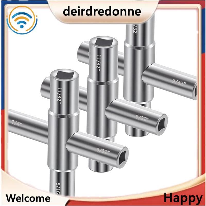 Chave De Água Mangueira Bib 4 Vias Sillcock Conjunto Em 1/4 " , 9/32 " , 5/16 " , 11-Aço Resistente Multifuncional Para