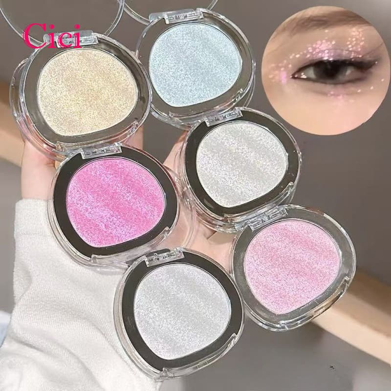 [Cici] Pó Iluminador Luminoso LUCKGO , Partículas Finas De Brilho , Facial , Contorno Natural Tridimensional