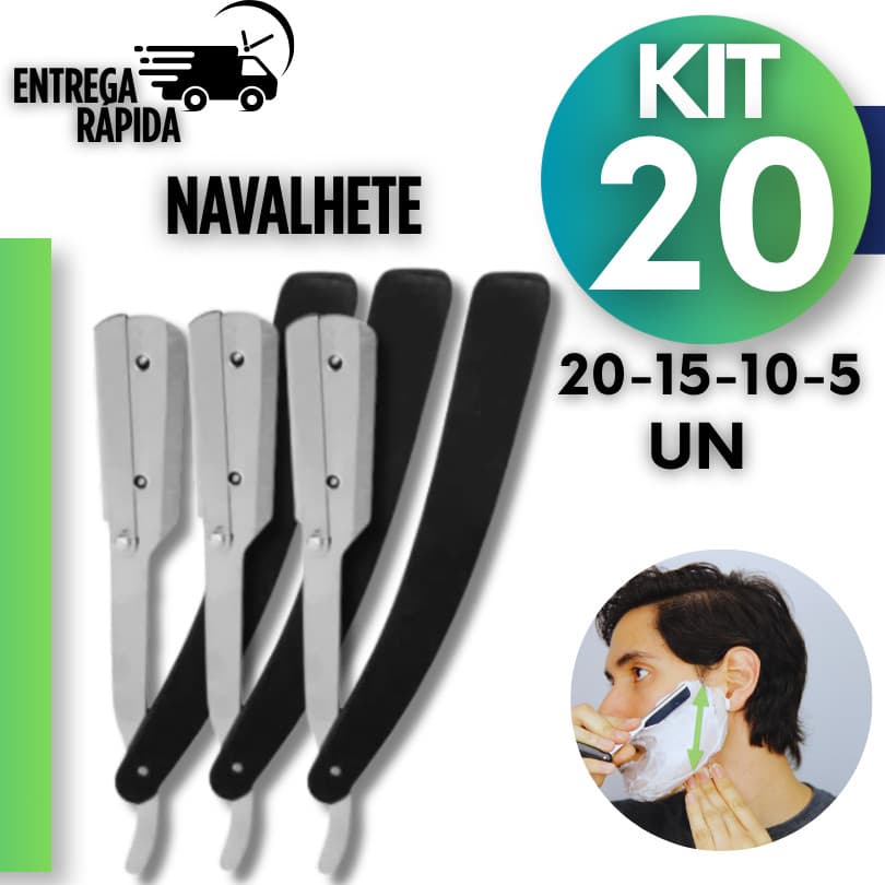 Navalhete PVC Profissional para Barbear Prático
