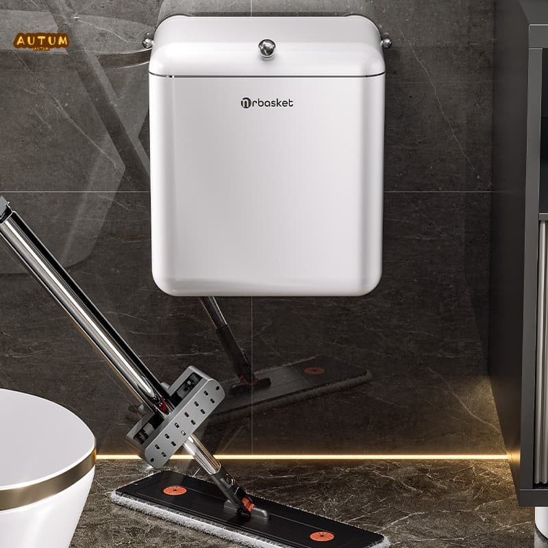 Lixeira Com Ventosa Tampa-Para Banheiro , Cozinha , Sala De Estar , Sem Necessidade De Perfuração