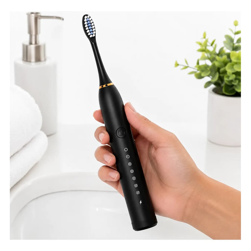 Escova De Dentes Elétrica Recarregável 4 Cabeça Vibratória