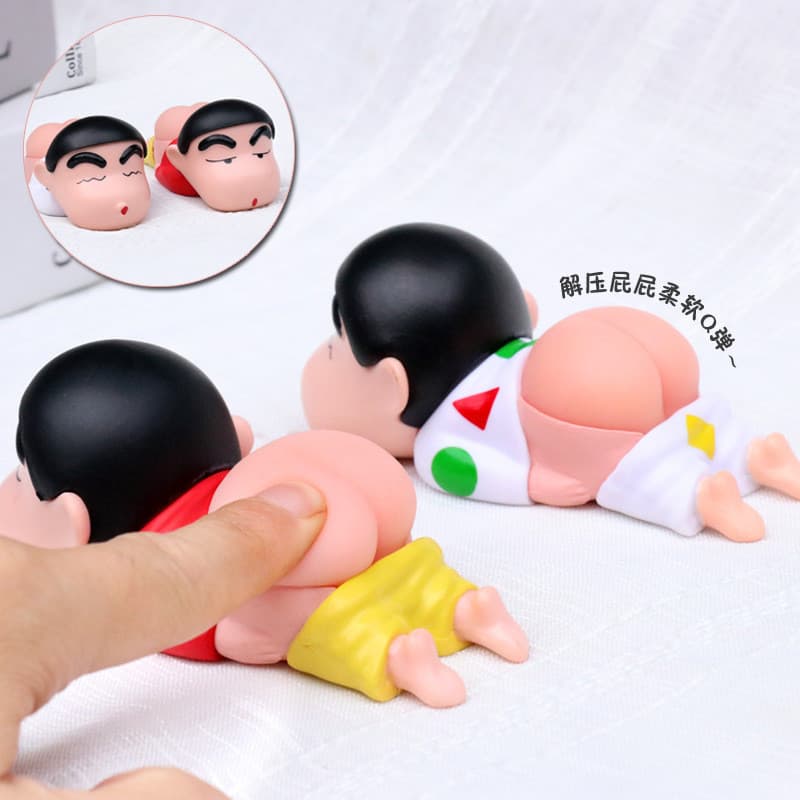 [Novo estilo Popular] Bare Butt Shin-Chan Criativo Pitada Música Brinquedo de descompressão Enfeites de mesa