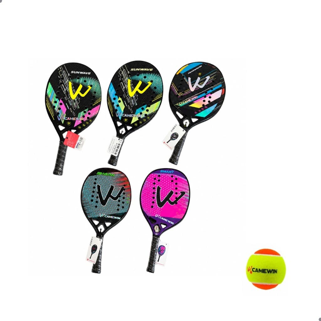 Kit Raquete Beach Tennis Camewin Carbono 3K + Bolinha