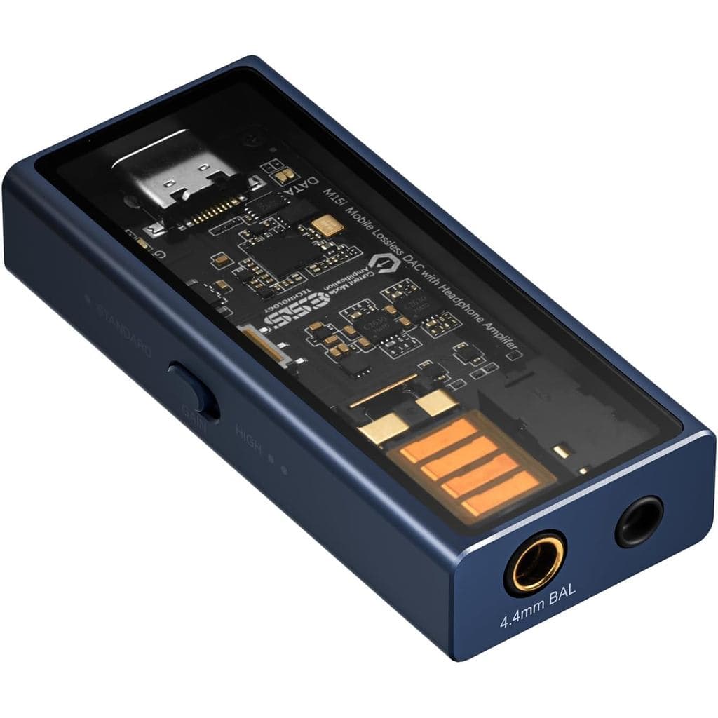 Amplificador de Fone de Ouvido Questyle M15i Blues Blue [Certificado MFi] com Sintonia Personalizada para Jazz/Blues, Am