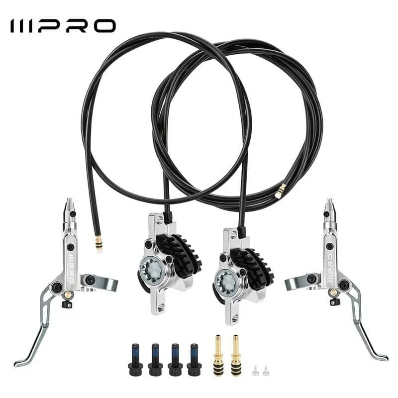 Conjunto De Freio A Disco Hidráulico IIIPRO C5X2 MTB Mangueiras De 940/1700 Mm-Pinça De Pistão Duplo CNC Encaixe De Mang
