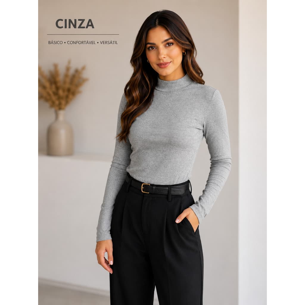 Blusa gola alta confortável cacharrel Ribana Marie