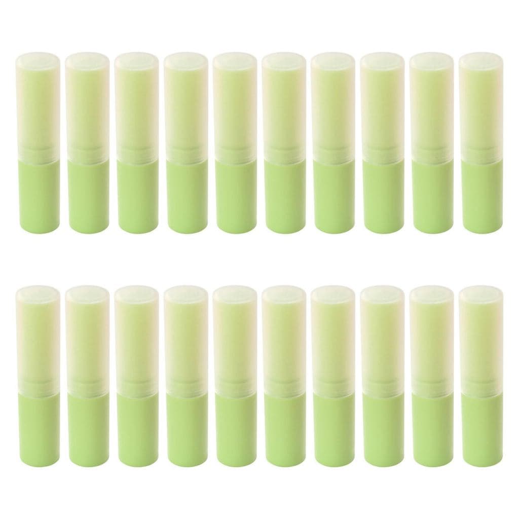 20 estojos de batom de plástico vazios, capacidade de 4 gramas, recarregáveis, verdes, adequados para projetos DIY, ceri