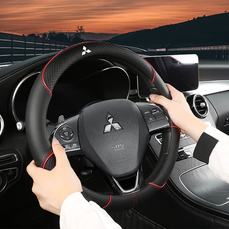 [Mitsubishi] Capa de Volante de Couro para Xpander Triton Lancer Outlander Asx Mirage Grandis Attrage Pajero Acessórios
