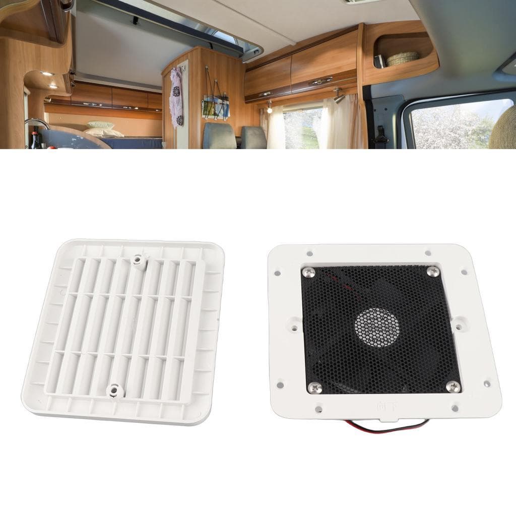 Xixian 12V RV Ventilador de ventilação lateral 5,51 x 5,12 pol. Exaustão para motorhome, reboque, barco e iate