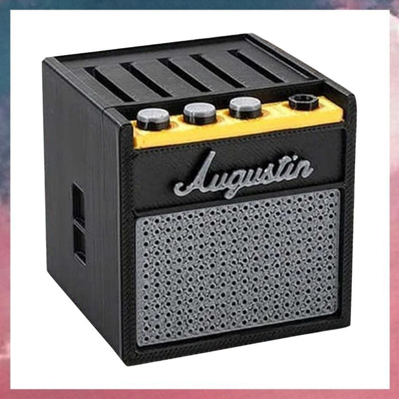(Rjqx) Suporte Para Palhetas De Guitarra Palheta Amp Alto-Falante Modelo Retrô De Amplificador Músicos Guitarristas