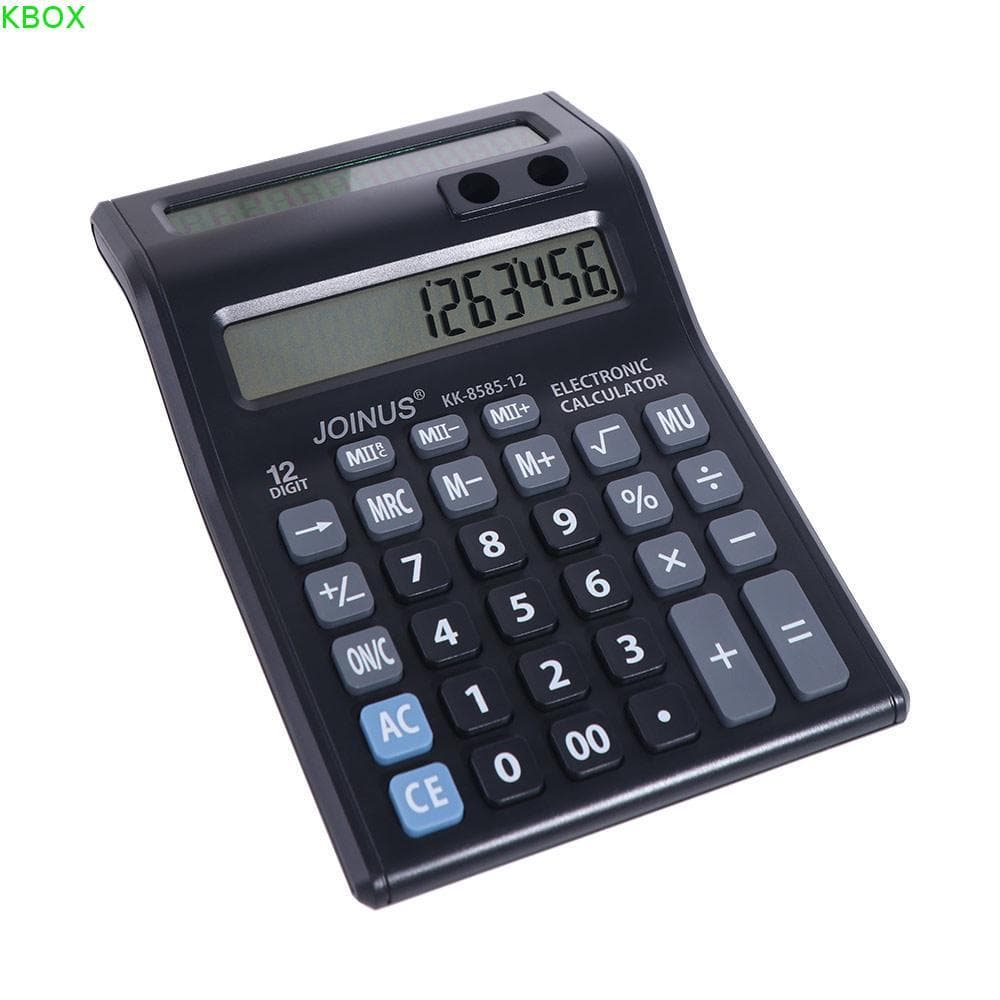 Calculadora Mecânica KBOX , De 12 Dígitos De Tela Dupla De Papelaria Financeira Portátil Prática