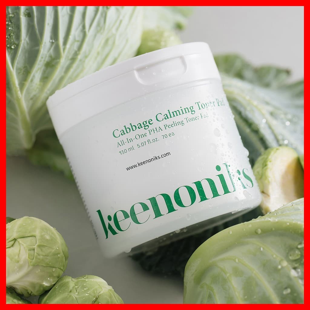 [KINONIKS] Almofadas Calmantes Esfoliantes De Repolho 70 Unidades/De Toner Coreanas/Cuidado Clareador Suave E Calmante