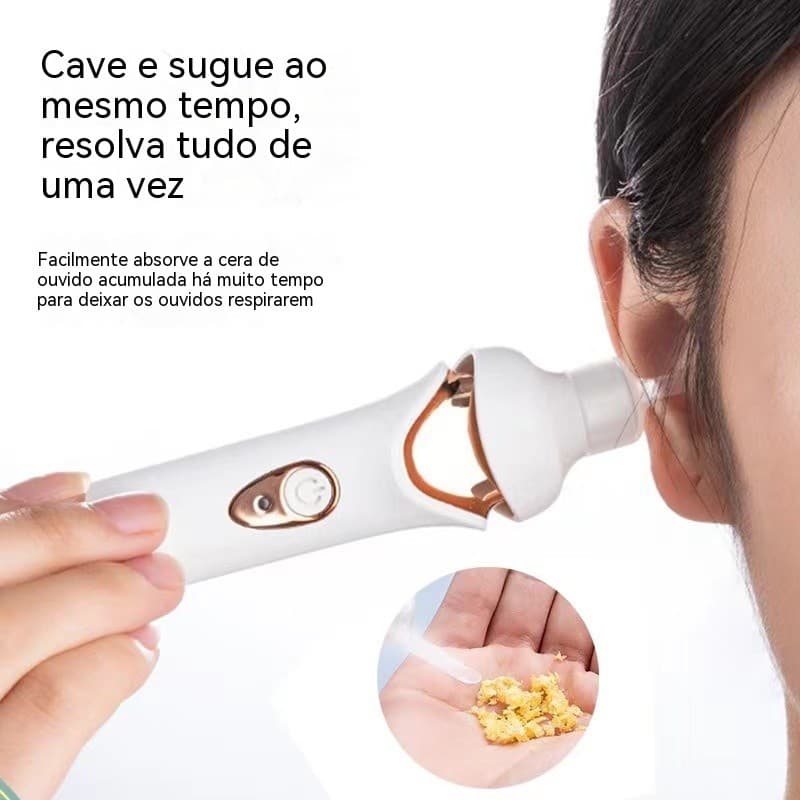 Ferramenta útil para colheita de orelha elétrica, sucção, cera de ouvido, adulto, colheita de orelha, crianças, Visual l