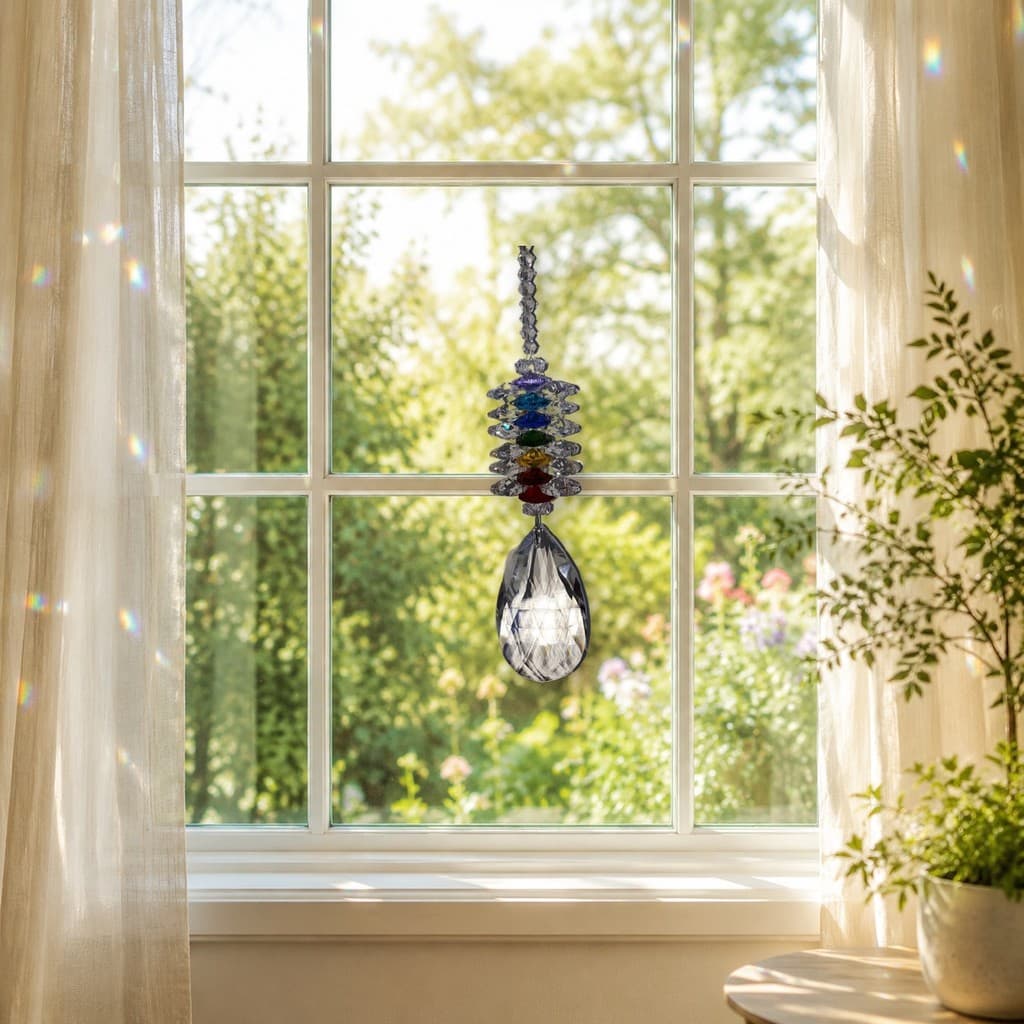 Suncatcher Apanhador De Sol Cristal Roma Enfeite De Jardim