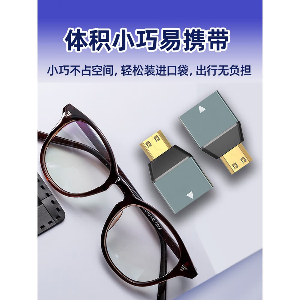 Mini adaptador minihdmi para hdmi Adaptador 4Kmicro hdmi Mini câmera SLR de tela portátil