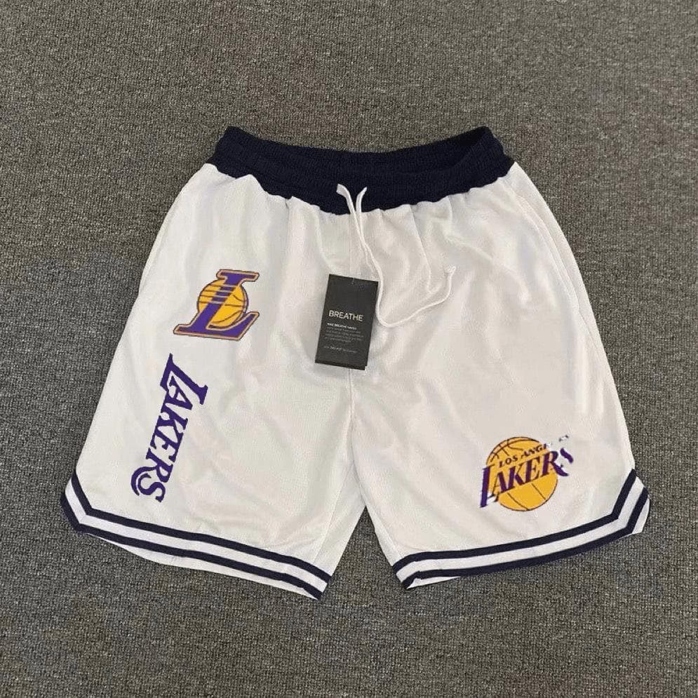 Lakers Kobe Calças de Basquete Nets Irving Estilo Americano Respirável Casual Esportes Homens Mulheres Shorts Soltos Cal