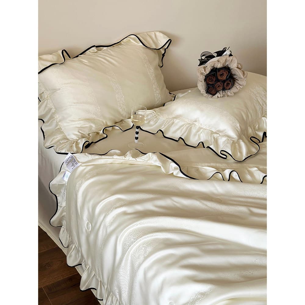 Colcha francesa Tencel de algodão verão legal verão sensação fresca Nude dormir ar condicionado colcha lavável à máquina