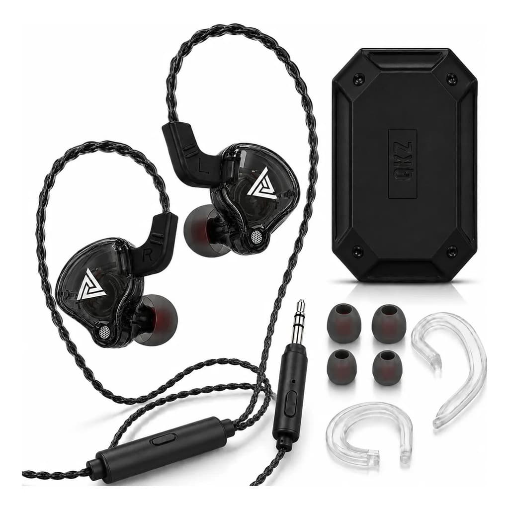 Fone Intra Auricular Profissional Retorno de Palco Monitor com Microfone P2 3.5mm para Músicos Cantores e Instrumentista