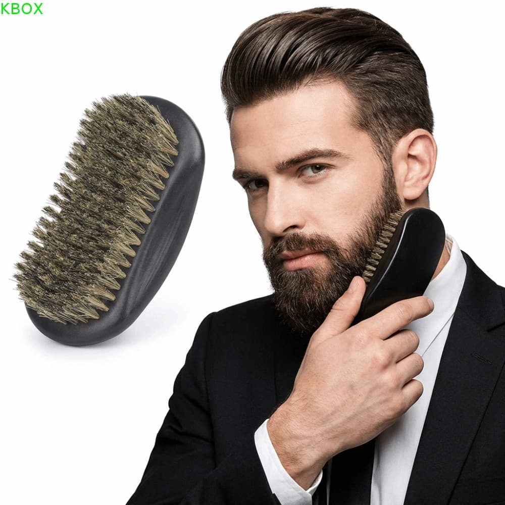 Escova De Cerdas De Javali KBOX , Barba Macias Sintéticas Limpeza Densas