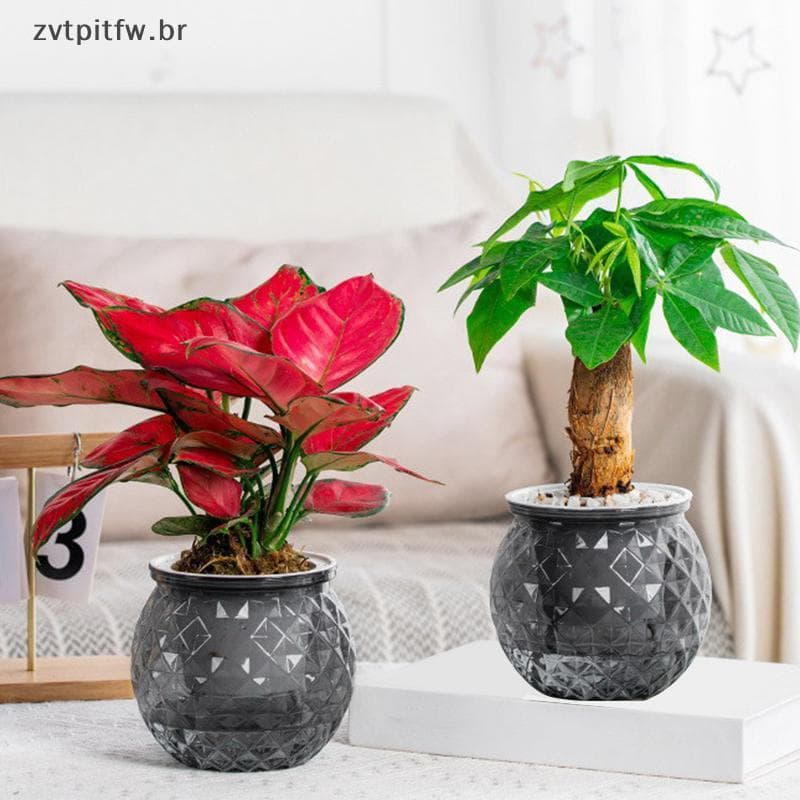 ZVT Vaso De Flores Com Rega Automática Para Tanque De Peixes Decoração De Casa BR