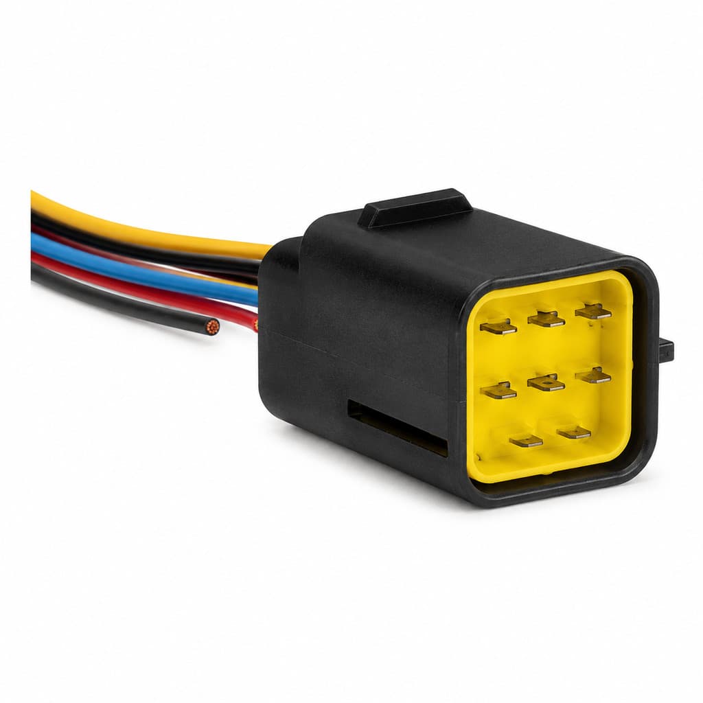 Conector Farol Lado Chassi Mercedes Benz Cara Chata 9 Vias Chicote Fios Cobre 914 1215 1618 1620 1714