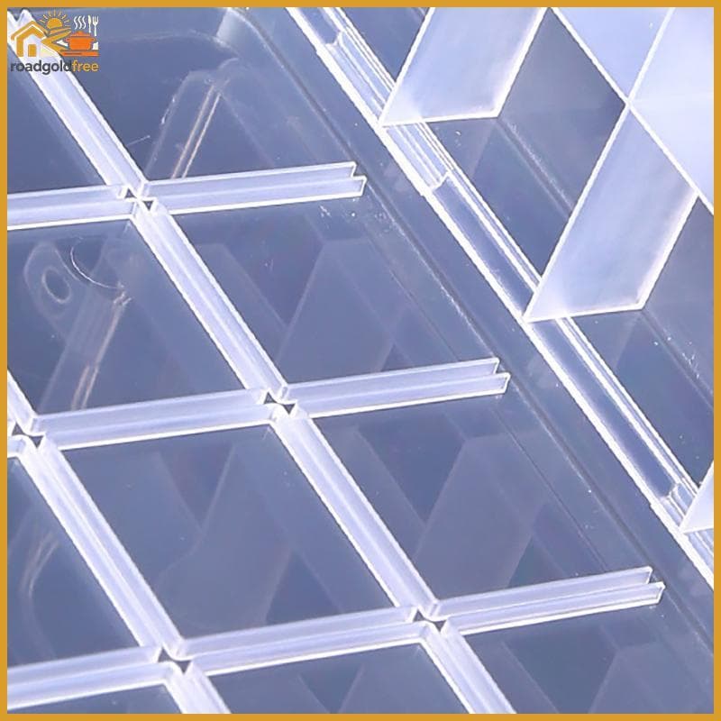 Caixa De Armazenamento Transparente Portátil , 40/12/28 Grades , Organizador De Plástico Com Cobertura Para Joias , Brin
