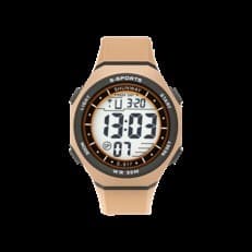 Relógio Digital Esportivo Shunway LED 50M Bege Unissex