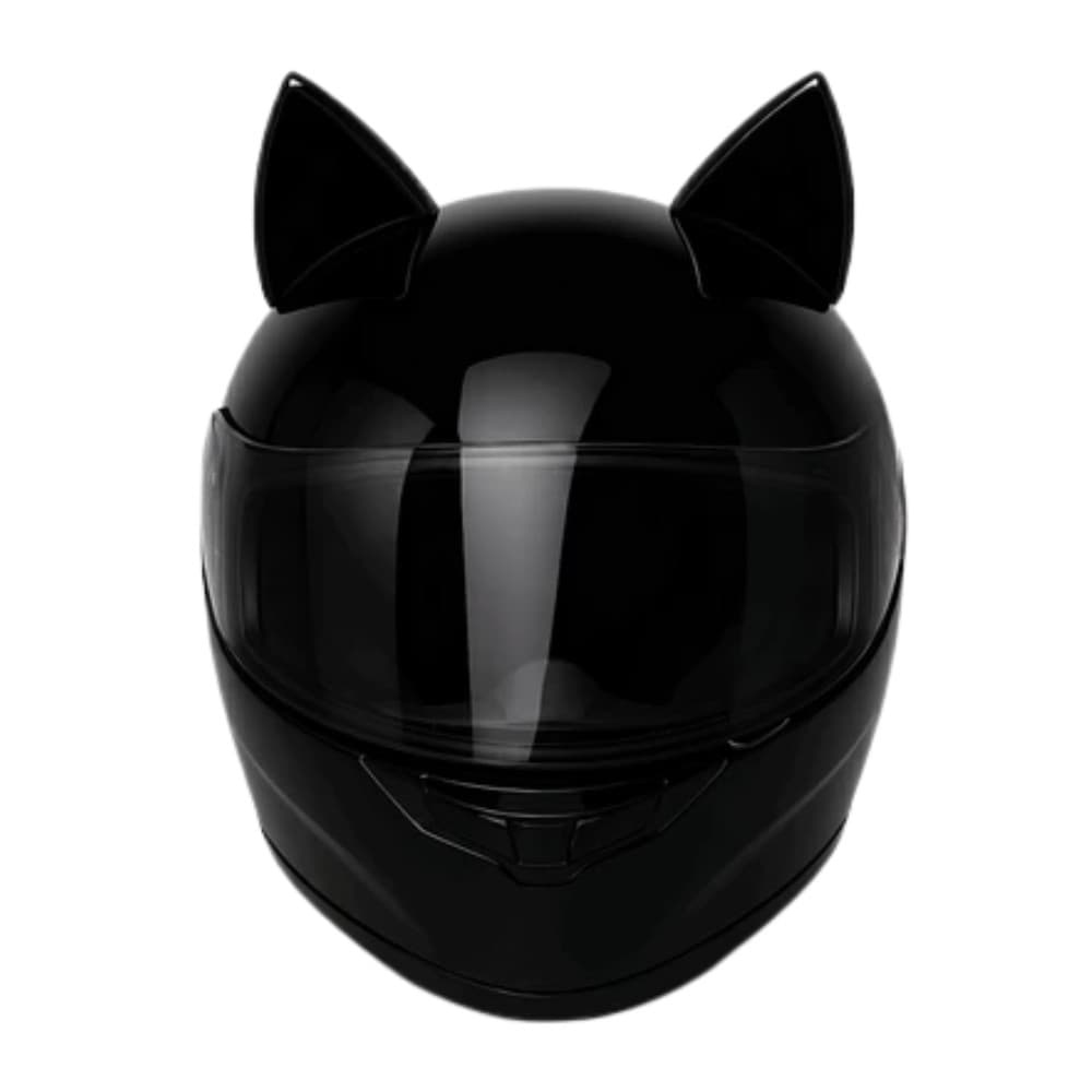 Orelha de Gato para Capacete Moto Bike Par 2 Peças com Fita Dupla Face Preto ou Branco