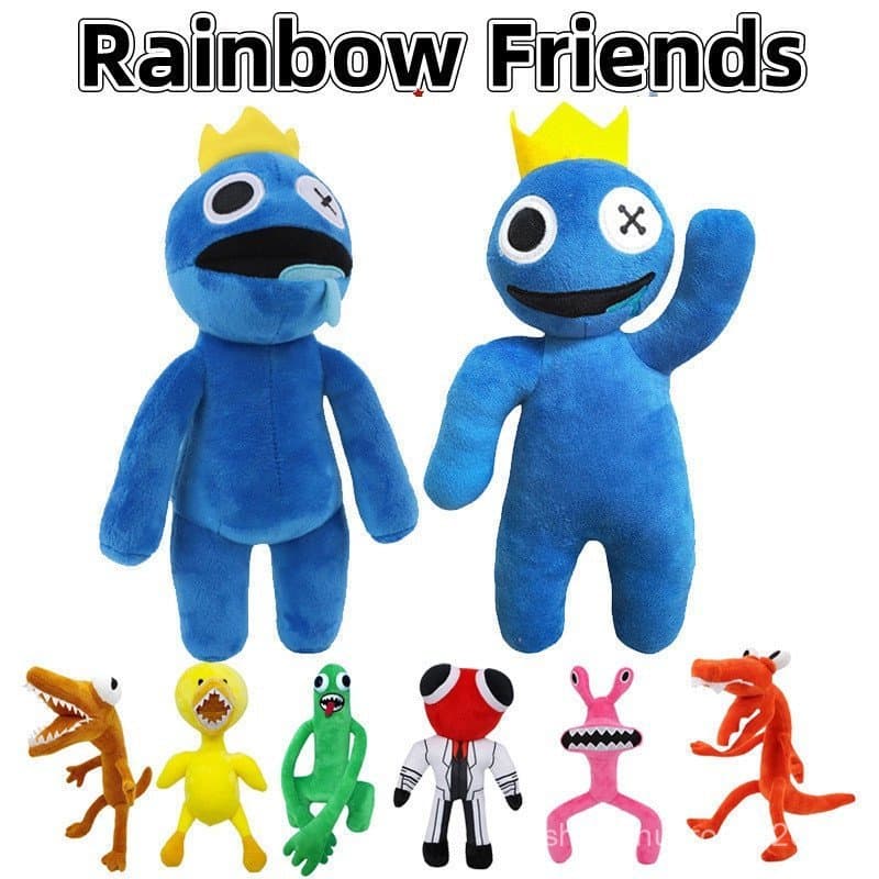 Jogo Quente Arco-Íris Amigos Pelúcia rainbow friends Brinquedo Desenho Boneco Laranja Azul Monstro Macio De Animal Brinq