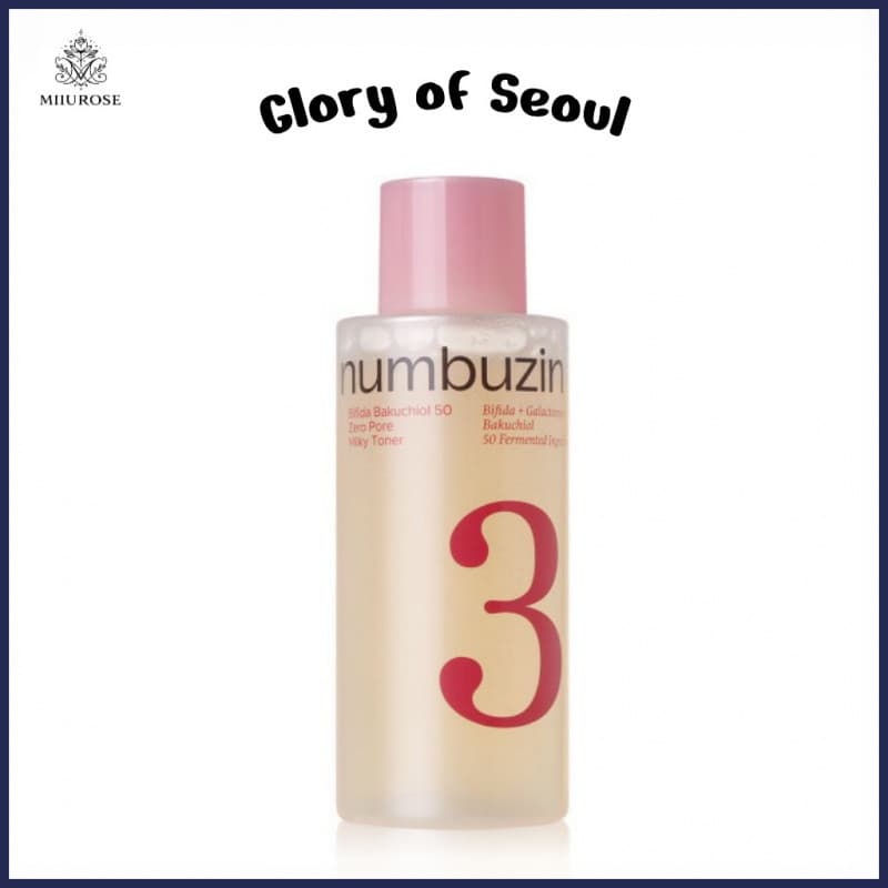 MIIUROSE NUMBUZIN No.3 Bifida Bakuchiol 50 Tônico Leitoso Zero Poros 200ml