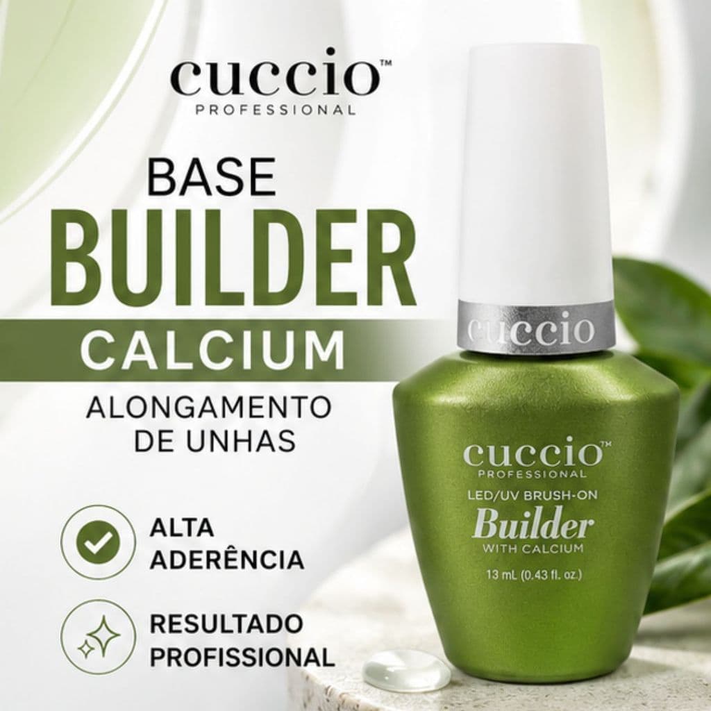 Base Gel Builder Calcium Cuccio 13ml Alongamento Unhas
