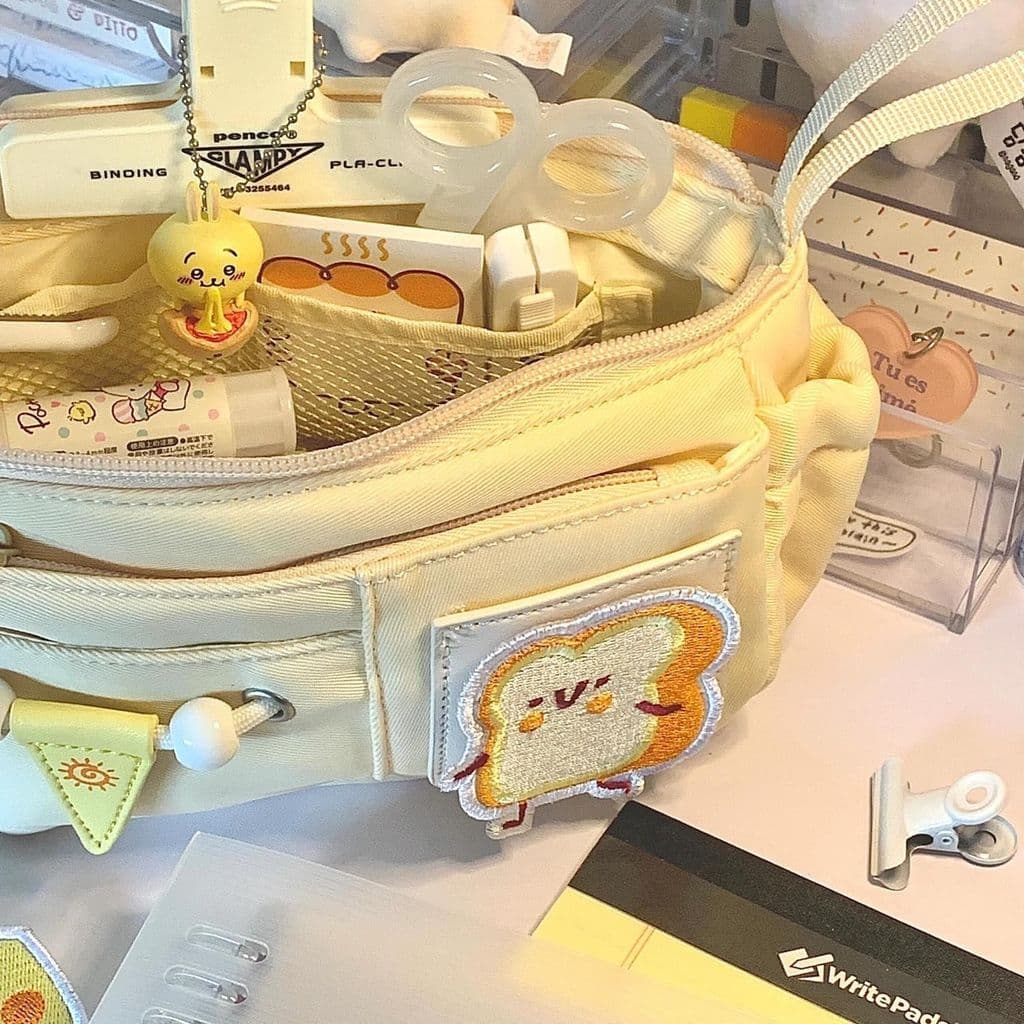 Bolsa de armazenamento DIY de grande capacidade, estojo de papelaria multicamadas, estojo mágico para cozinha.