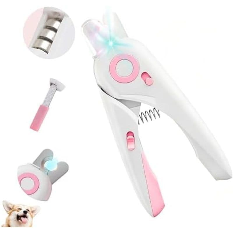 Cortador De Unhas Para Cães 4 Em 1 Com Luz-Aparador Seguro Animais De Estimação & amp ; Gatos , Todas As Raças-Lâminas A