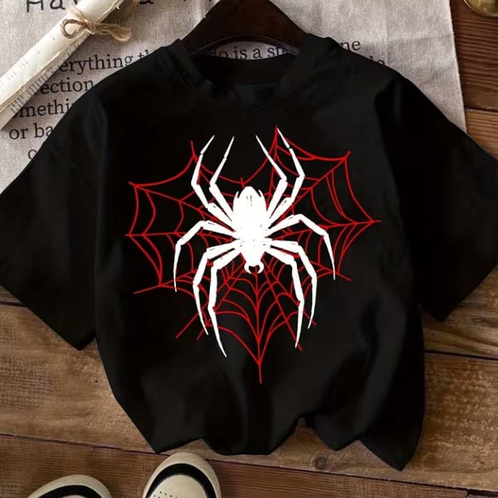 Blusa Cropped Oversized Tshirt Feminina Aranha Love Spiderman Gwen Cute Gotico Punk Academia Casual