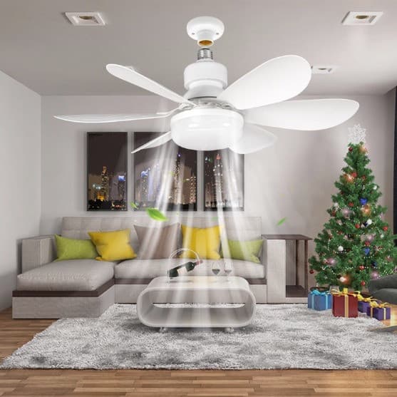 Ventilador de Teto 60w 80w Luz Led 3 Tipos de Luz C/ Controle Remoto Ventilador C/ 6 Hélices Bivolt-Enviar imediatamente