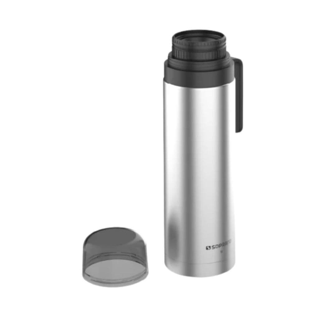 GARRAFA TERMICA AGATA SLIM 1L INOX/PRETO