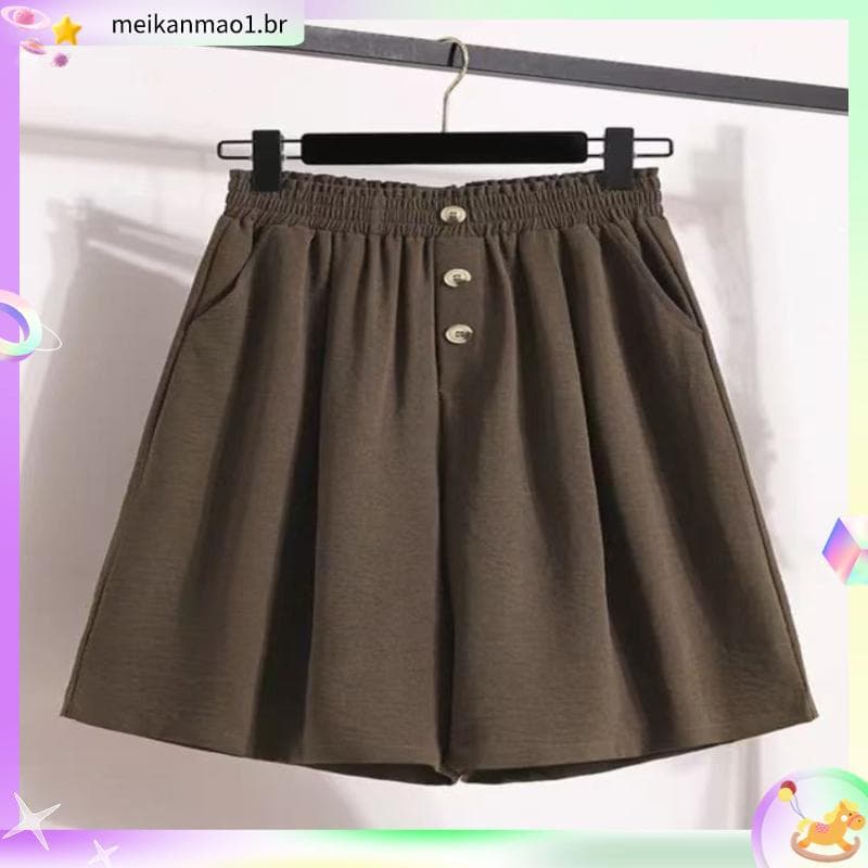 6.000 pessoas coleção Shorts de cinco pontos de perna larga solto verão cintura alta Culottes finos tamanho grande mm Ha