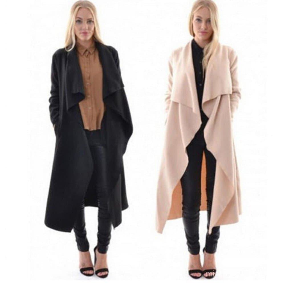 2021 europeu americano outono inverno novo estilo moda manga comprida Cardigan jaqueta Irregular blusão de comprimento m