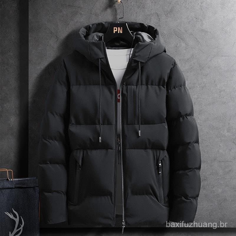 Nova Jaqueta Bobojaco Masculina Grossa Com Capuz De Inverno .