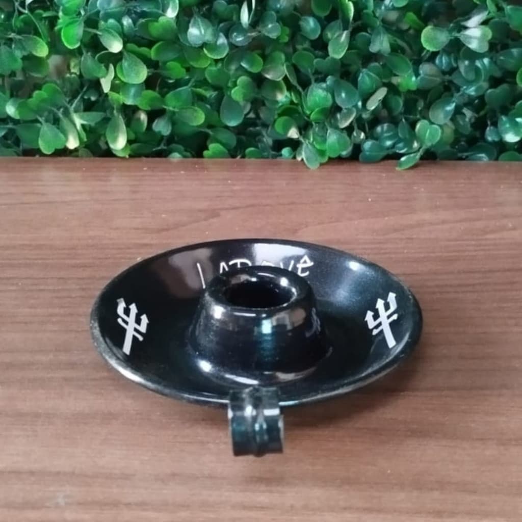Porta Vela Palito Suporte Castiçal De Alumínio Escrito LAROYÊ .