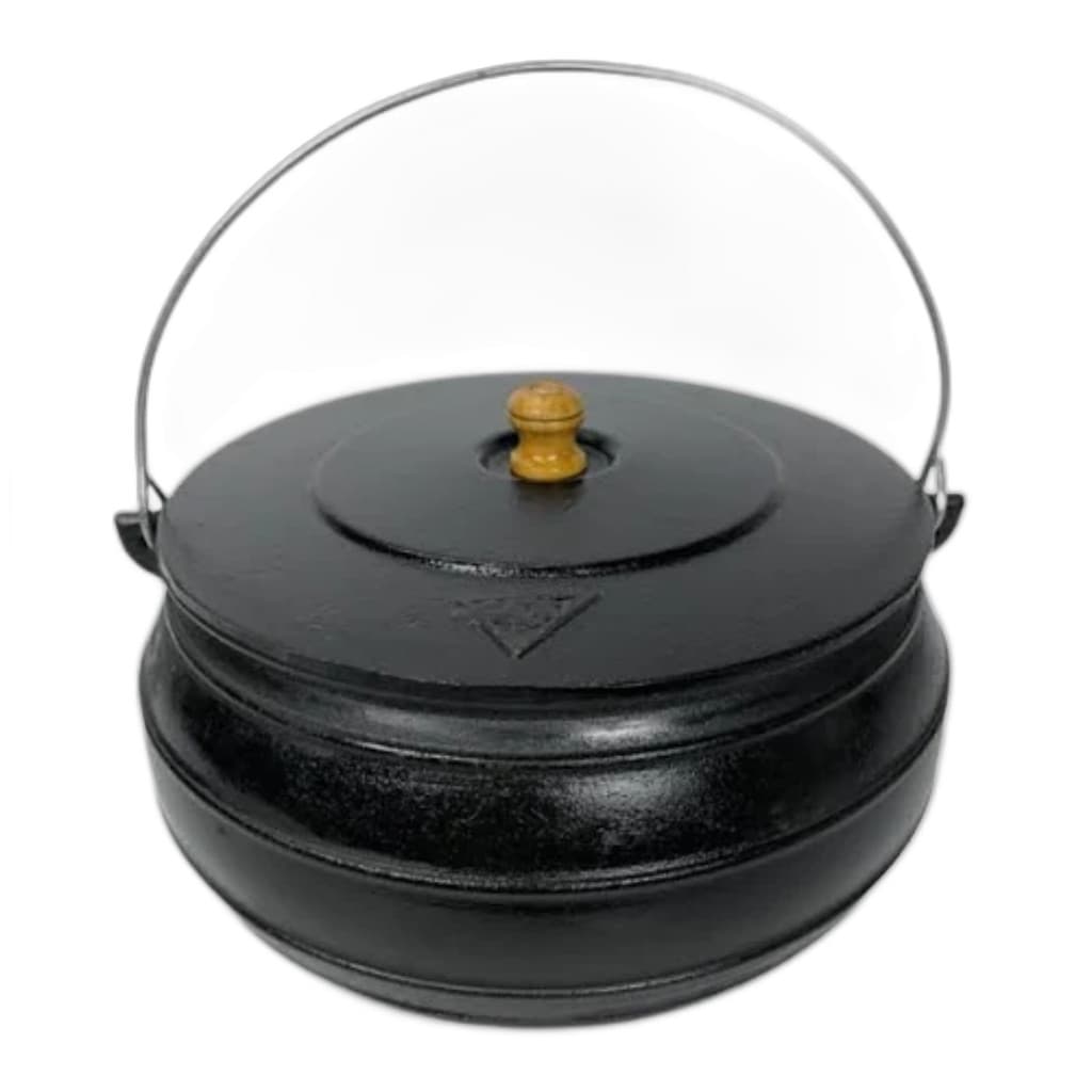 Panela de Fundo Reto com Tampa Ferro Fundindo Alfa N5-2500ml