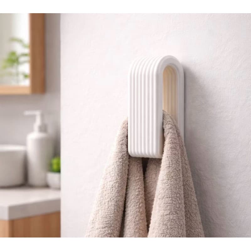Kit Suporte Porta Toalha Banheiro Gancho Para Toalha De Rosto e Toalha De Banho Fixação Fácil