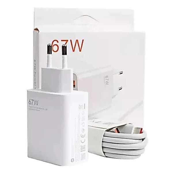 Carregador rápido de  67W com 6A USB C cabo 1M para Mi Turbo Charge Turbo Power Cabo USB + Cabo Tipo C