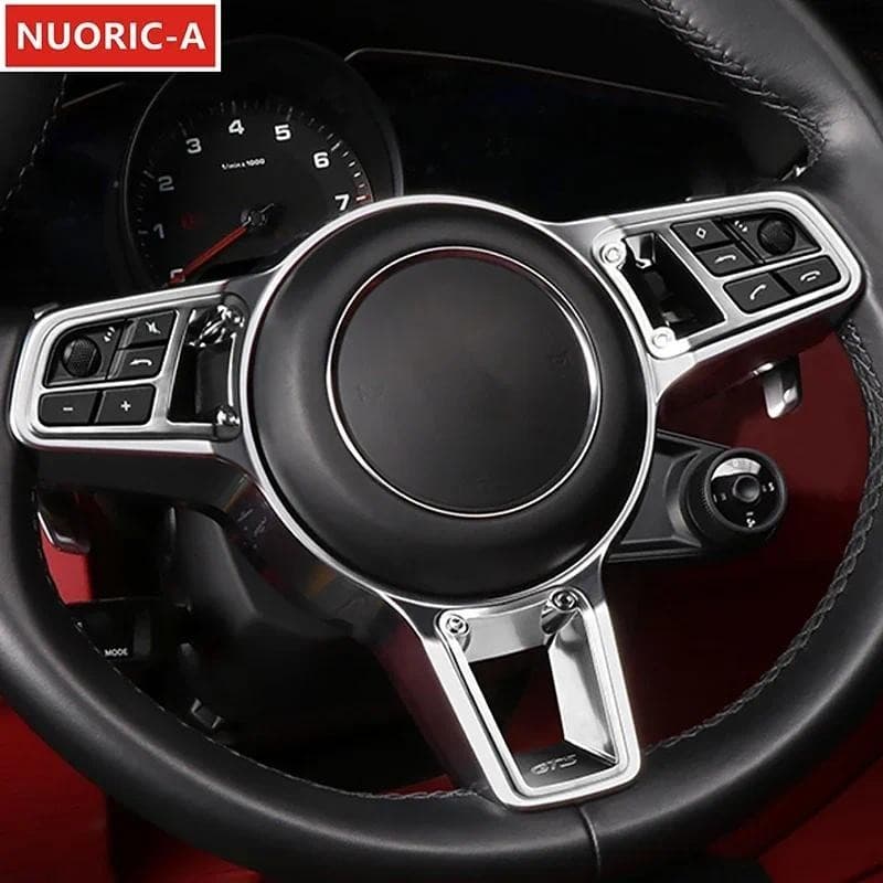 Botões Do Volante Quadro Decoração Capa Guarnição Para Porsche Panamera Cayenne Estilo Carro Acessórios Interiores
