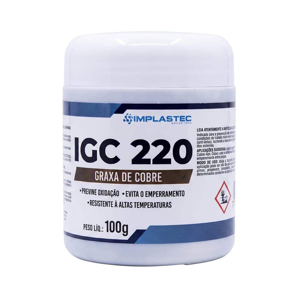 Graxa de Cobre Antioxidante IGC 220 Alta Temperatura 100G