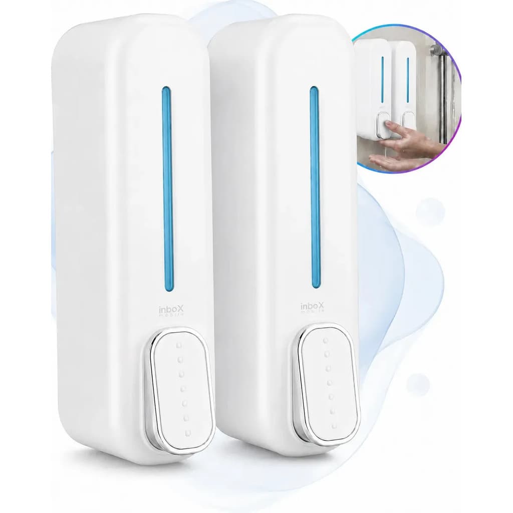Inboxmobile Acessorios Dispenser Duplo Shampoo Branco