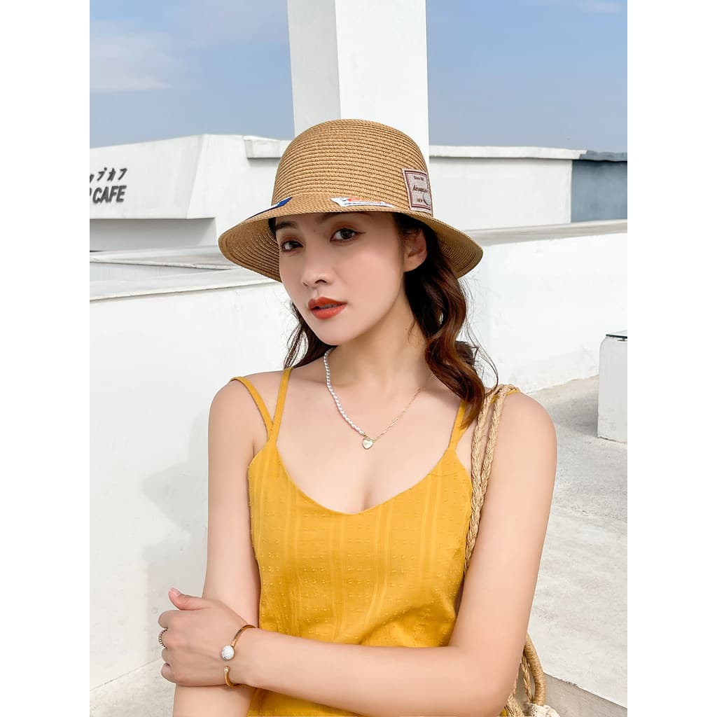 JEEP chapéu feminino chapéu de palha chapéu de sol protetor solar verão moda versão coreana novo estilo chapéu de sol se