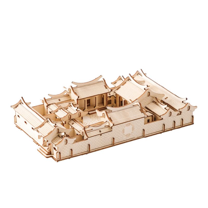 Cor de madeira seis-quintal seis-hexyard Tenon Mao Blocos de construção Quebra-cabeça de madeira 3D três dimensões