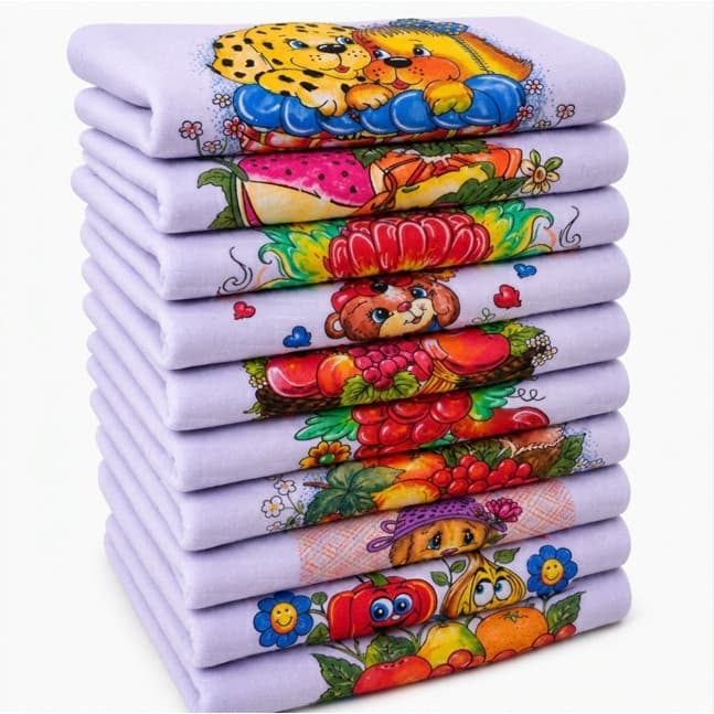 Pano De Prato Estampado Grande 45x75 De Cozinha Algodão Kit 10 Peças