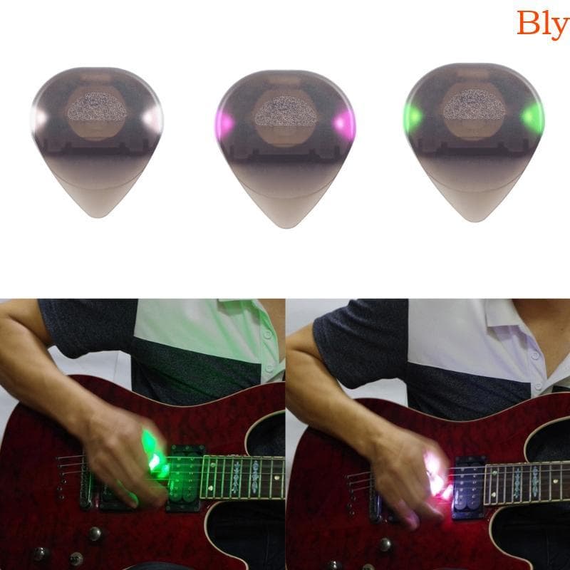 Bly LED Palheta De Guitarra Brilhante Luminosa Para Folk Palhetas Acústica
